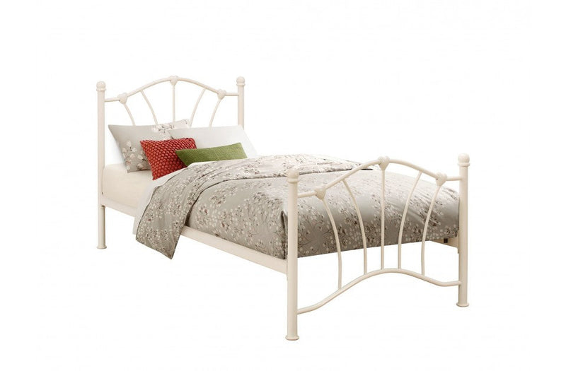 Sophia 3FT Single Children's Bed With Beautiful Heart Castings Metal Bed Frame