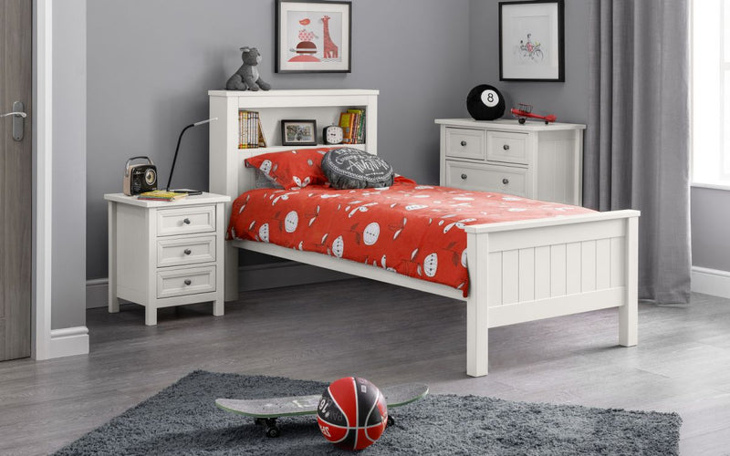 New Children's Maine Bookcase Bed with Trundle Options available in White & Grey