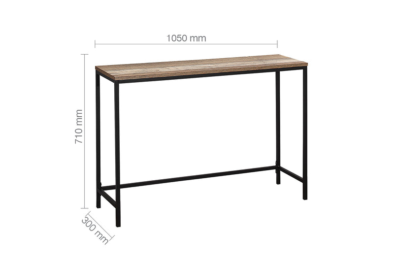 Industrial Wood and Metal Effect Console Table