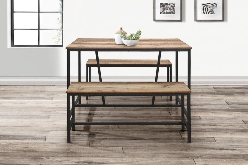 Modern Urban Dining Table Sets Industrial-effect Rustic Wooden Oak