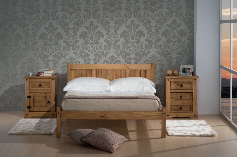 NEW Solid Pine Bed frame available in White Washed or Waxed Pine