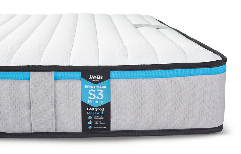 JAY-BE S3 Memory Eco Award Winning Foam Free Advanced e-Fibre Mattress - 3FT, 4FT, 4FT6 & 5FT