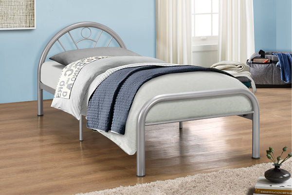 Modern 3ft Single Children's Metal Curved Design Bed Frame Curved Headboard