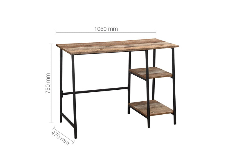New Modern Industrial-effect Wooden Oak Home Office Study Desk