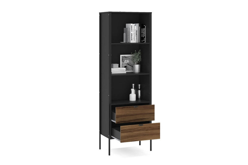 Attractive and Functional Opus 2 Drawer Bookcase with a Wood Effect Finish