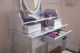 Modern Lumberton Traditional Style Dressing Table & Mirror Vanity Table