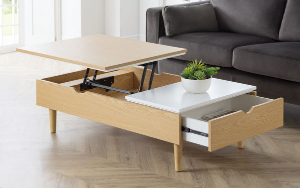 Contemporary Latimer Lift Up Storage Coffee Table