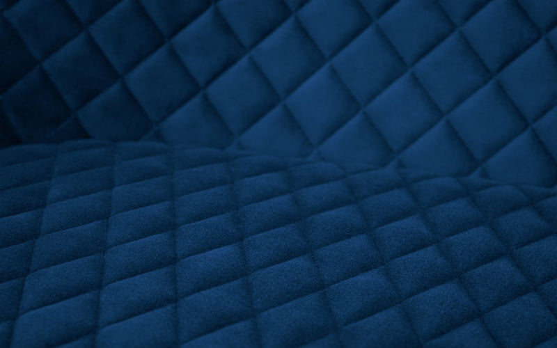 Luxe High Back Bench Upholstered in Luxurious Blue, Mustard & Grey Velvet Fabric
