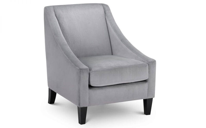 Sophisticated Maison Chair in a Luxurious Slate Grey Velvet