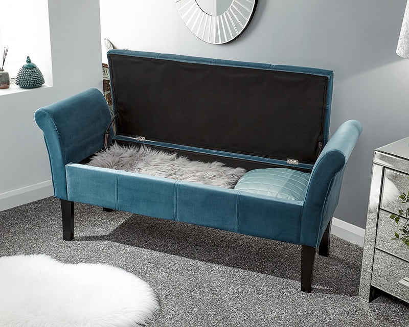 Elegant Osborne Practical Plush Velvet Fabric Window Seat - In 3 Colours