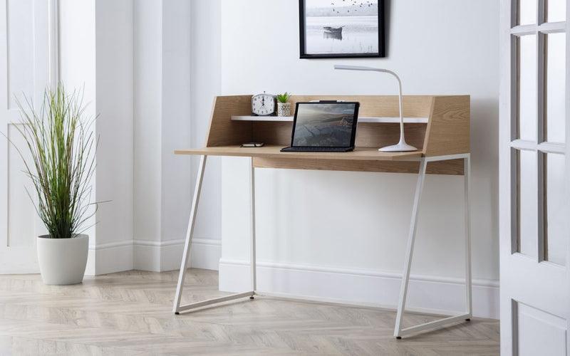 Simplistic & Functional Palmer Desk in a Light Oak Effect Finish