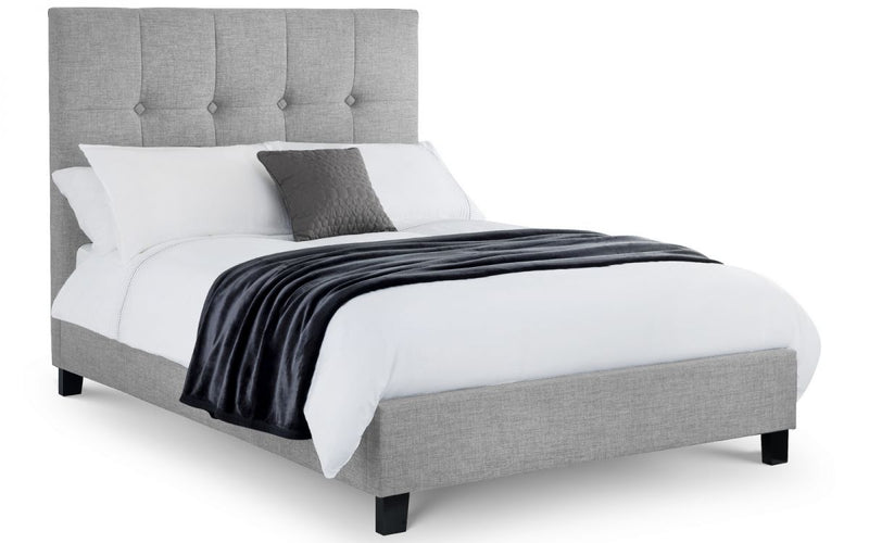 Sophisticated Sorrento High Headboard Bed in Light Grey 4FT6, 5FT & 6FT