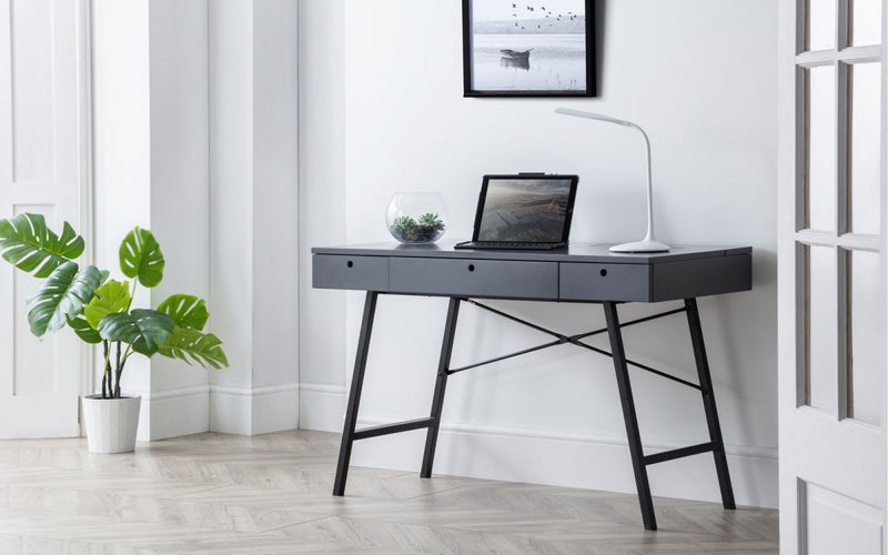 New Modern Trianon Scandinavian design White or Grey Home Office Study Desk